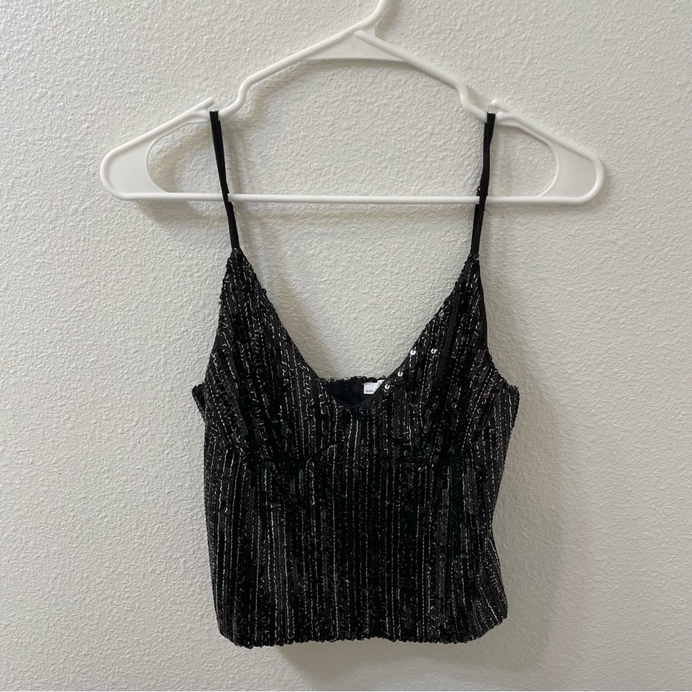 Zara trafaluc tank top black medium
